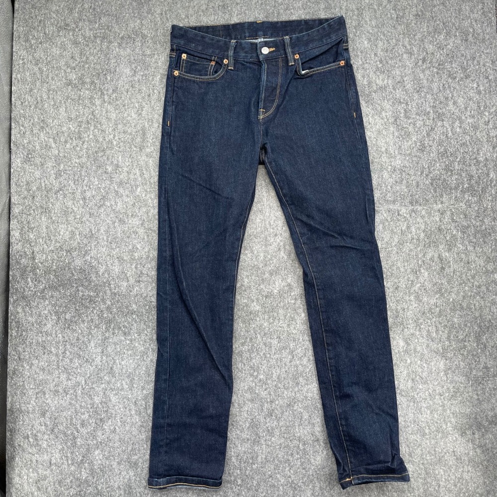 Buck Mason Jeans Mens 31x 34 Dark Wash Doubled Dipped Denim Maverick Slim